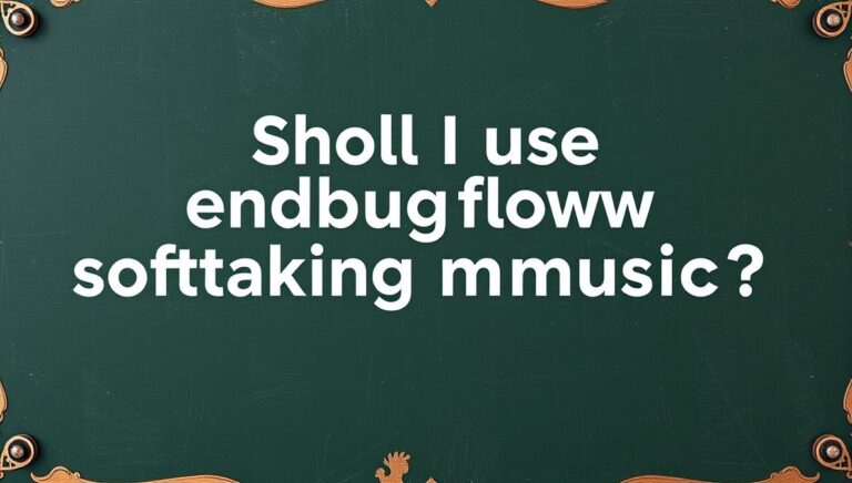 should i use endbugflow software for making music