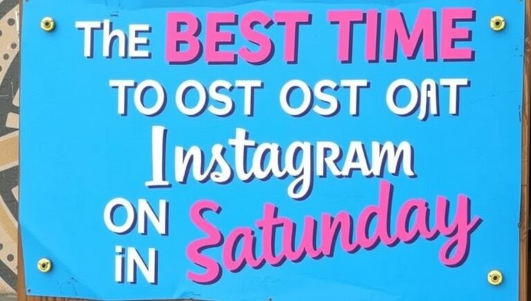best time to post on instagram on saturday